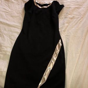 Black dress with rose-gold details